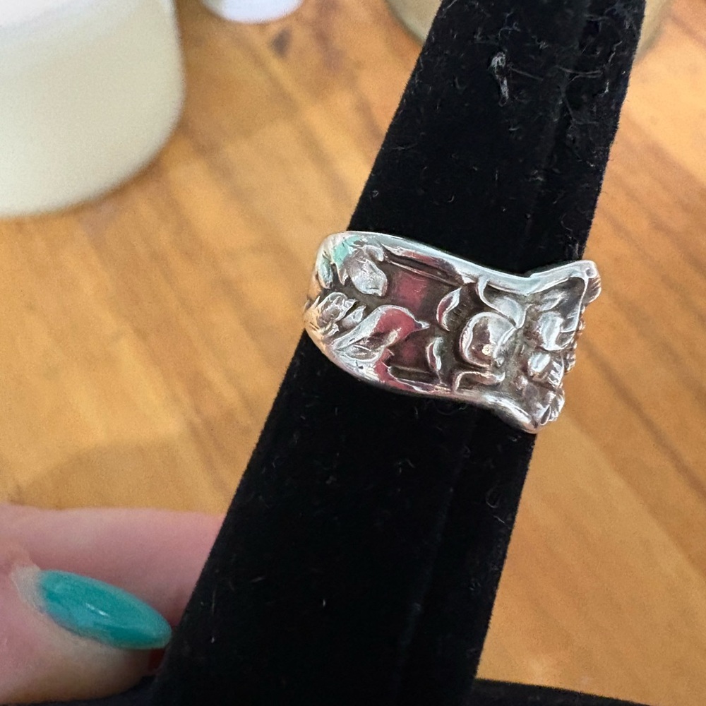 Sterling Silver Vintage Spoon Ring size 5 - Picture 6 of 15